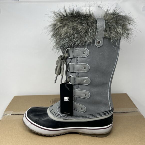Sorel Joan of Arctic Women’s 6 Grey Waterproof Fur Winter Snow Boot STORE MODEL - Picture 7 of 16